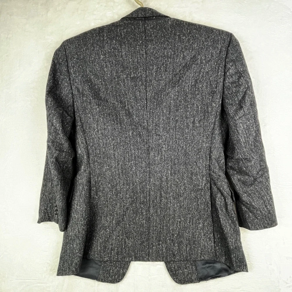Hickey Freeman Blazer Mens 40 (40) Wool Silk Herringbone Diplomat Sport Coat